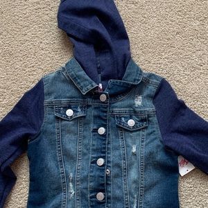 New Justice Clothing Girls Jean Jacket Hoodie 6/7